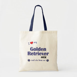 I Love My Golden Retriever Mix (Female Dog) Tote Bag