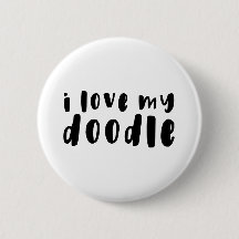 I Love My Goldendoodle Button