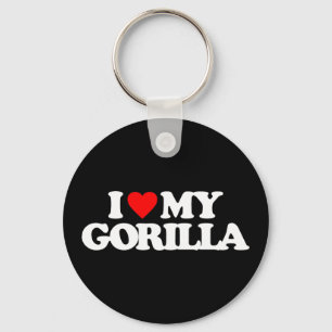 I LOVE MY GORILLA KEY RING