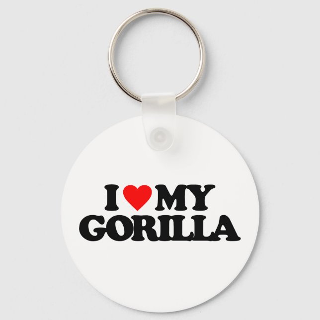 I LOVE MY GORILLA KEY RING (Front)