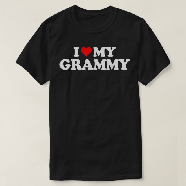 I Love My GRAMMY T   Heart Funny Fun Gift Tee  (Design Front)