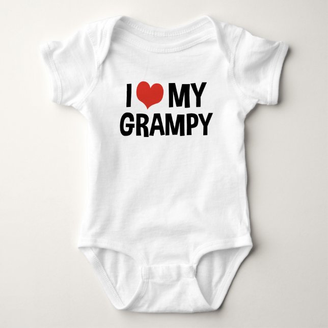 I Love My Grampy Baby Bodysuit (Front)
