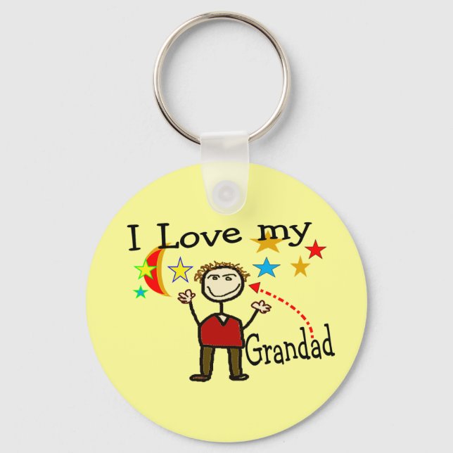 I Love My Grand Dad Key Ring (Front)