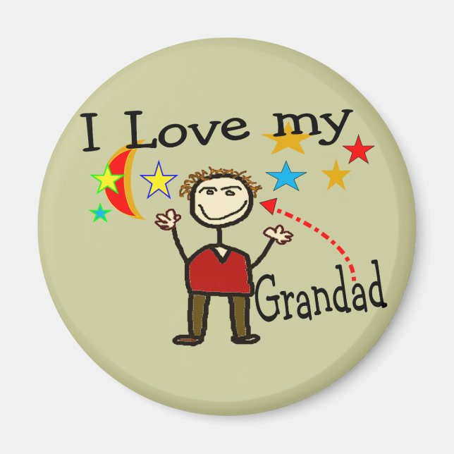I Love My Grand Dad Magnet (Front)