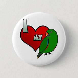 I Love my Grand Eclectus 6 Cm Round Badge