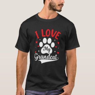 I Love My Grandcat Cat Granddad Grandma Grandpar T-Shirt