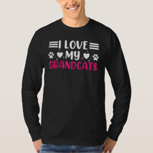 I Love My Grandcats Cat Granddad Grandma Grandpa T-Shirt
