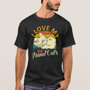 I Love My Grandcats Cat Granddad Grandma Grandpa T-Shirt