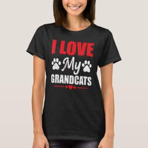 I Love My Grandcats Cat Granddad Grandma Grandpar T-Shirt