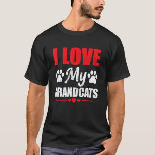 I Love My Grandcats Cat Granddad Grandma Grandpar T-Shirt