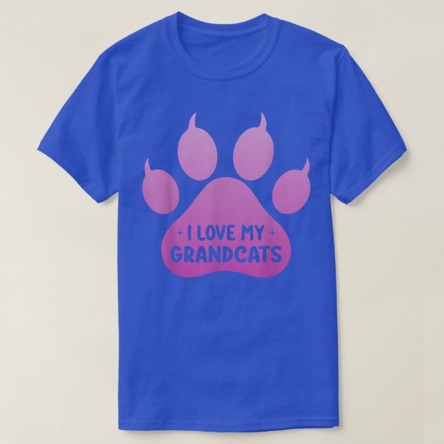 I love my Grandcats Cat Lover Granddad Grandma Gra T-Shirt (Design Front)