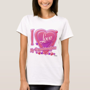 I Love My Granddaughter pink/purple - heart T-Shirt