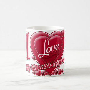 I Love My Granddaughter red - heart Coffee Mug