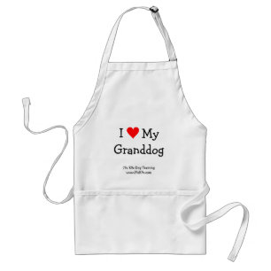 I Love My Granddog Apron