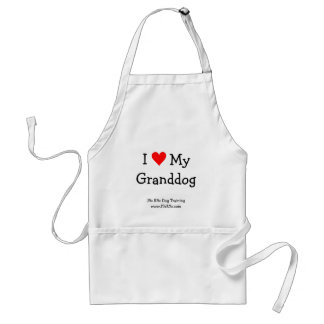 I Love My Granddog Apron