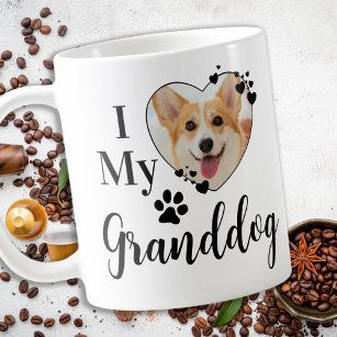 I Love My Granddog Personalised Grandma Pet Photo Coffee Mug