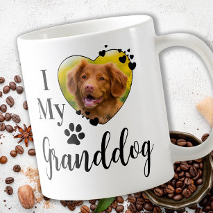 I Love My Granddog Personalised Grandpa Pet Photo Coffee Mug