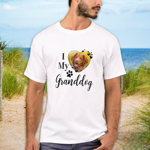 I Love My Granddog Personalised Grandpa Pet Photo T-Shirt