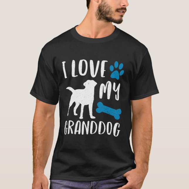 I Love My Granddog Shirt Labrador Retriever Dog Gr (Front)
