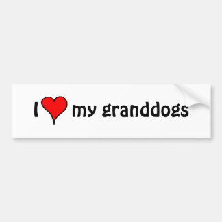I Love My Granddogs Bumper Sticker