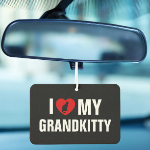 I Love My Grandkitty Cat Lover Grandparent car Air Freshener