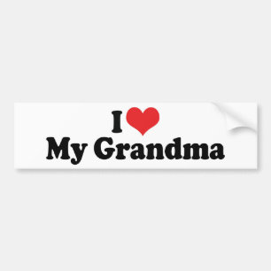I Love My Grandma Bumper Sticker