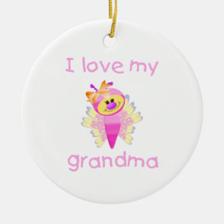 I love my grandma (girl flutterby) ceramic tree decoration