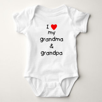 I love my grandma & grandpa baby bodysuit