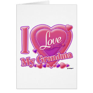 I Love My Grandma pink/purple - heart