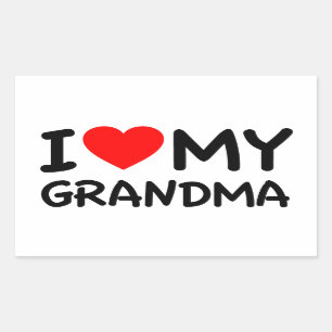 I love my Grandma Rectangular Sticker