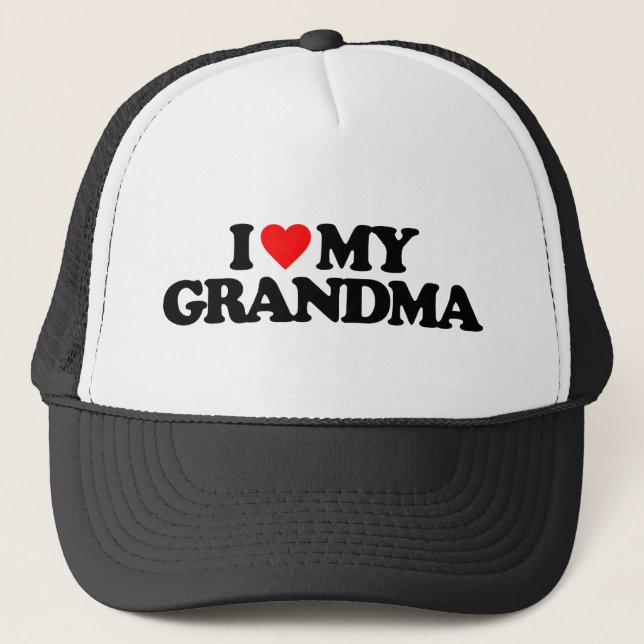 I LOVE MY GRANDMA TRUCKER HAT (Front)