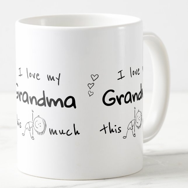 I Love my Grandma Typography Named Graphic Coffee Mug (Creator Uploaded)