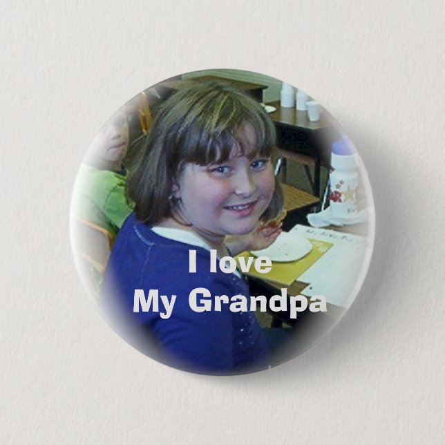 I love My Grandpa 6 Cm Round Badge (Front)