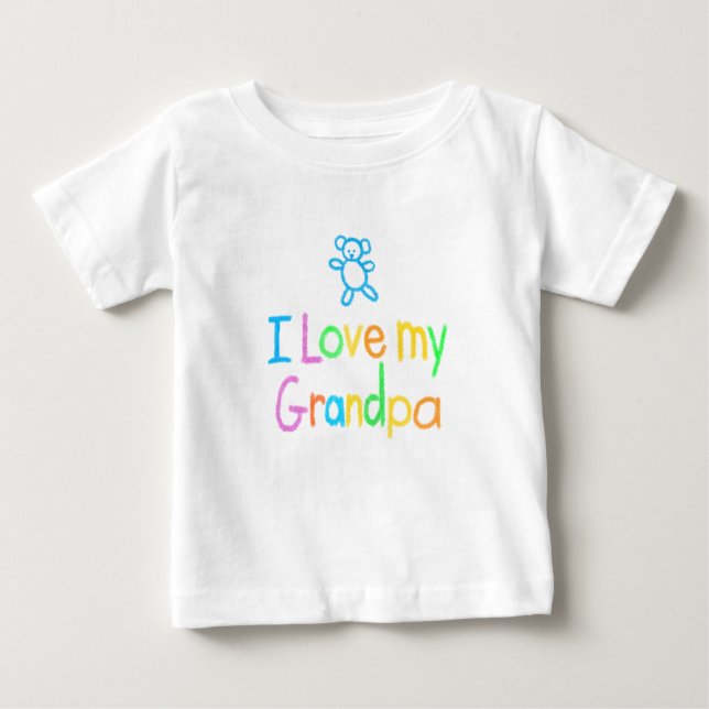 I Love My Grandpa Baby T-Shirt (Front)