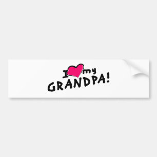 I love my grandpa! bumper sticker