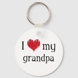 I Love my grandpa Key Ring