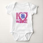 I Love My Grandpa pink/purple - photo Baby Bodysuit<br><div class="desc">I Love My Grandpa pink/purple - photo Add your favourite photo to this t-shirt design!</div>