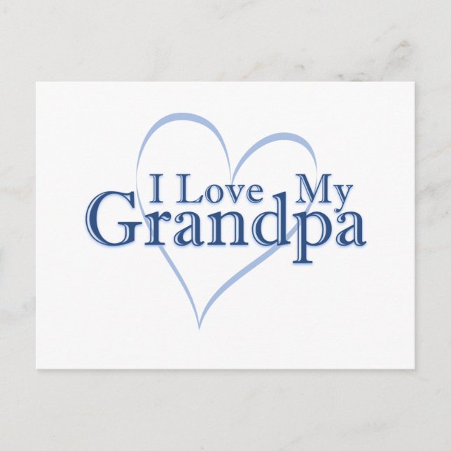 I Love My Grandpa Postcard (Front)