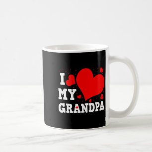 I Love My Grandpa Valentines Day Family Matching G Coffee Mug