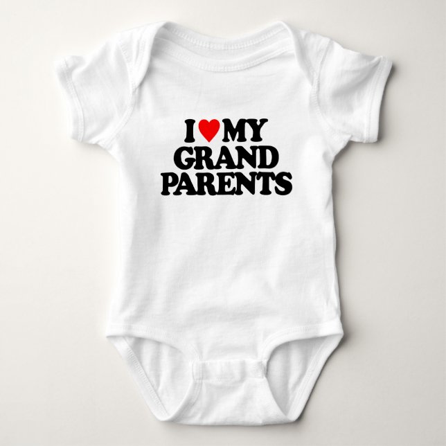 I LOVE MY GRANDPARENTS BABY BODYSUIT (Front)