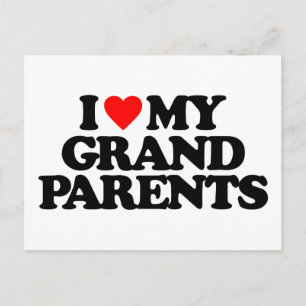 I LOVE MY GRANDPARENTS POSTCARD
