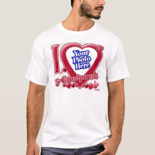 I Love My Grandparents red heart - photo T-Shirt