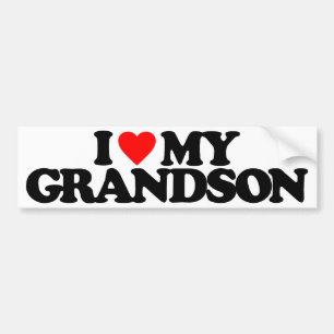 I LOVE MY GRANDSON BUMPER STICKER