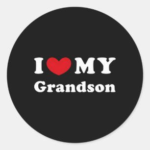 I Love My Grandson I He My Grandson Classic Round Sticker