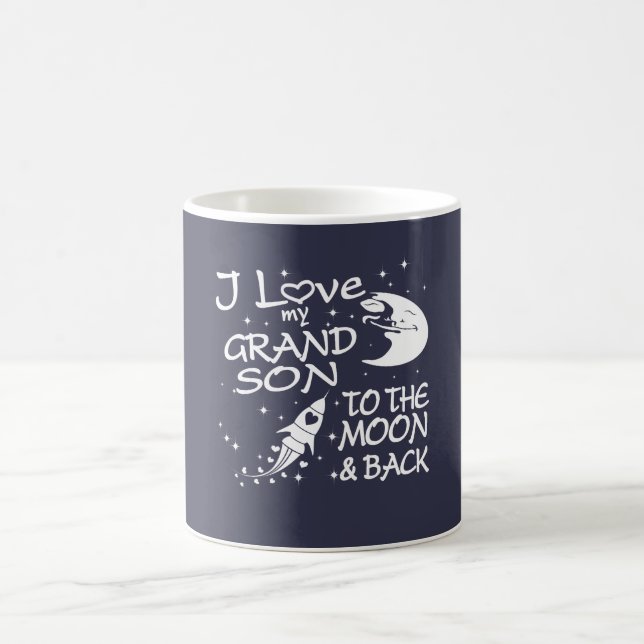I Love My GrandSon to the Moon and Back Coffee Mug (Center)