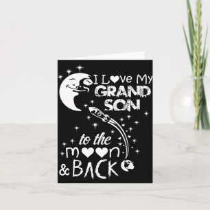 I love my grandson to the moon & back holiday card