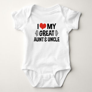 I Love My Great Aunt & Uncle Baby Bodysuit