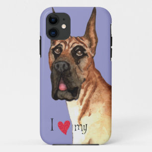 I Love my Great Dane iPhone 11 Case