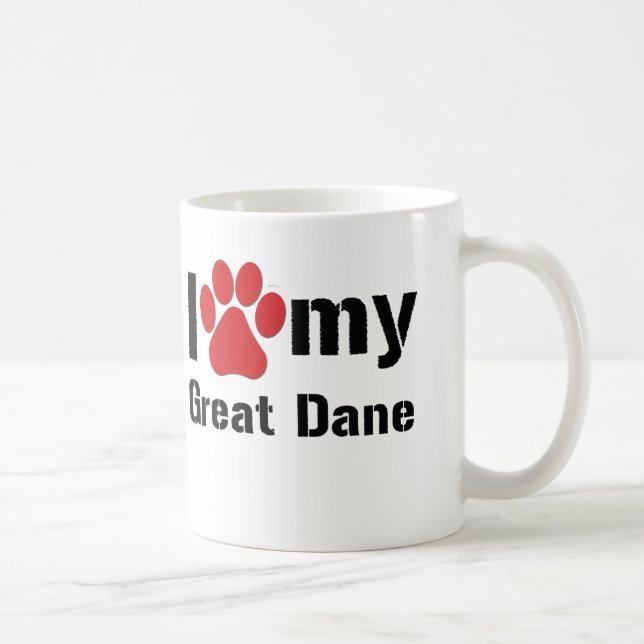 I Love My Great Dane Coffee Mug (Right)