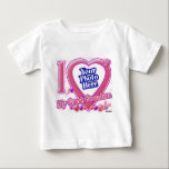 I Love My Great Grandma pink/purple - photo Baby T-Shirt<br><div class="desc">I Love My Great Grandma pink/purple - photo Add your favourite photo to this t-shirt design!</div>